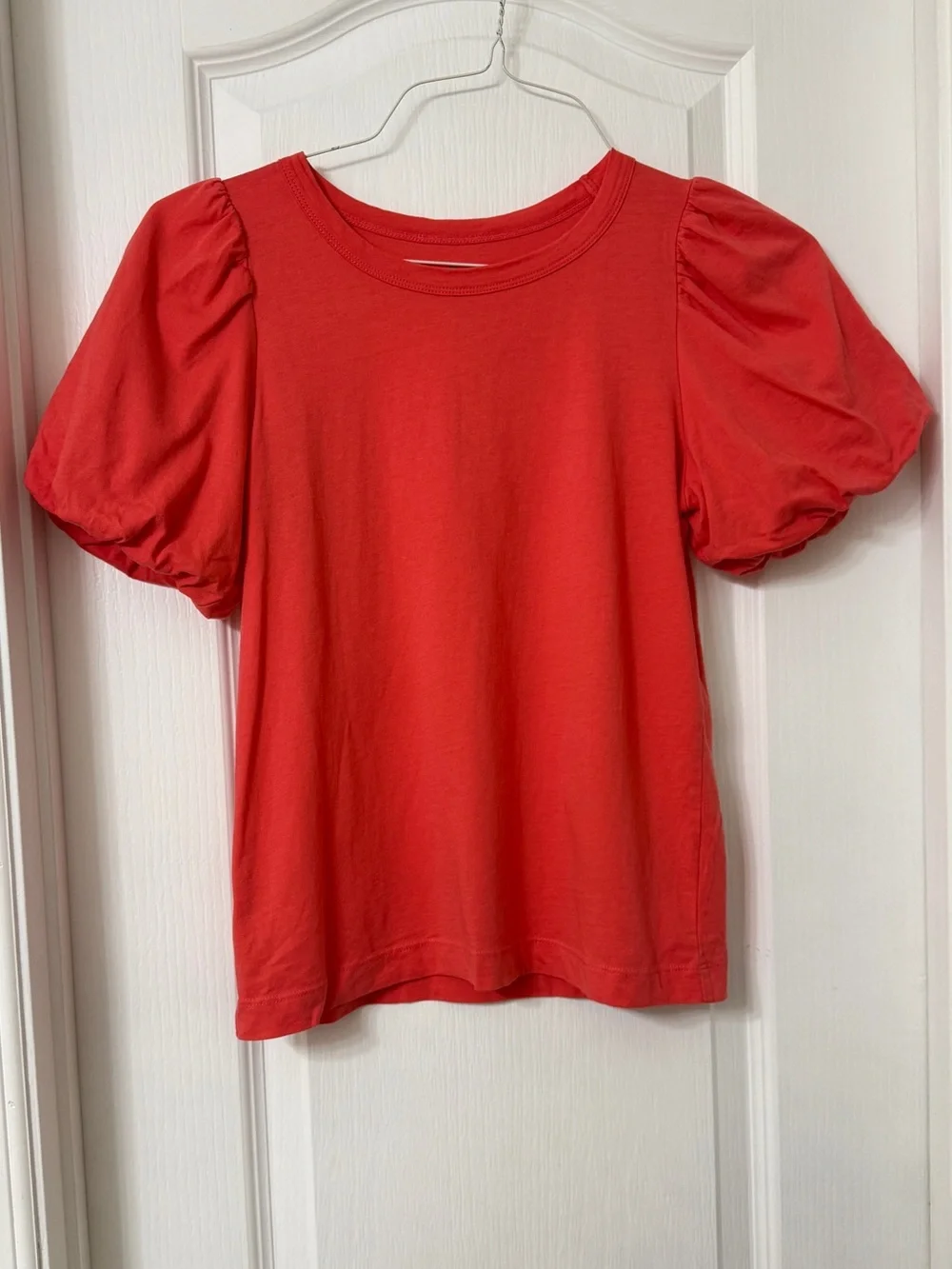 LOFT Coral Pink Puff Short Sleeve Tee 100% cotton size XSP